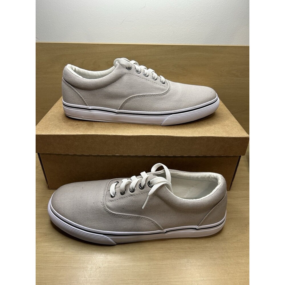 Arizona Men's Belmar Lace-Up Twill Fabric Sneakers Grey Size 9m EUC